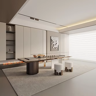 Modern Tea Room 3d model