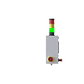Modern Industrial Control Equipment With Control Panel Display Screen Tri Color Warning Light and Buttons