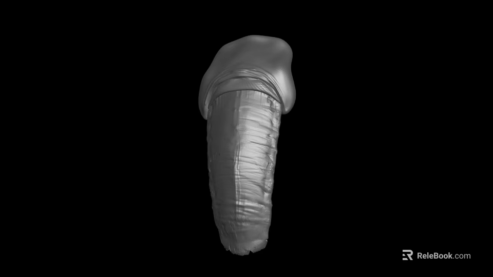 Silver Wrapped Cylindrical Object With Textured Surface And Smooth Top 3d model 