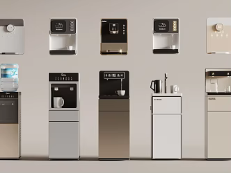 Modern tea bar machine water dispenser direct drinking machine 3d model