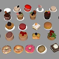 Delightful Dessert Shop Featuring Macarons Cakes Donuts Cupcakes and Assorted Sweet Treats