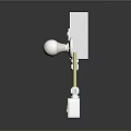Electrical Switch Box With Red Blue Buttons White Spherical Device And Yellow Pipes