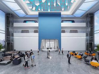 Commercial lobby Office lobby Public space 3d model