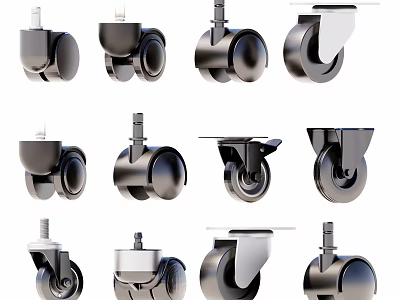 High Quality Commercial Equipment Casters Featuring Different Design Options For Smooth Rolling And Durability 3d model