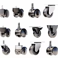 High Quality Commercial Equipment Casters Featuring Different Design Options For Smooth Rolling And Durability 3d model