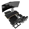 Modern Ergonomic Black Leather Recliner Chair With Adjustable Headrest Footrest And Armrests