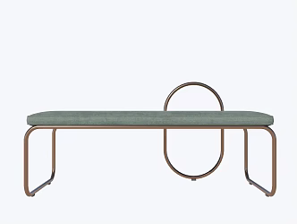 Light Luxury Bed End Stool Bed End Stool Sofa Bench 3d model