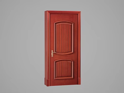 American solid wood gate 3d model