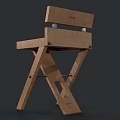 Wooden Leisure Chair With X Shaped Legs And Simple Modern Design
