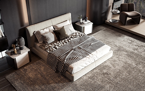 Style Commodity Bed 3d model