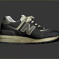 Stylish Blue And Beige Sports Sneakers With White Laces And Mesh Upper