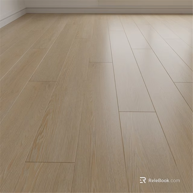 Natural Hardwood Floor With Smooth Surface And Modern Interior Design 3d model 