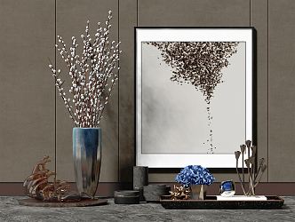 Modern Ornaments Combination Luxury Soft Vase Flower Ornaments Combination 3d model