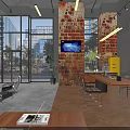 Spacious Industrial Style Office With Comfortable Lounge Area And Open Functional Working Spaces