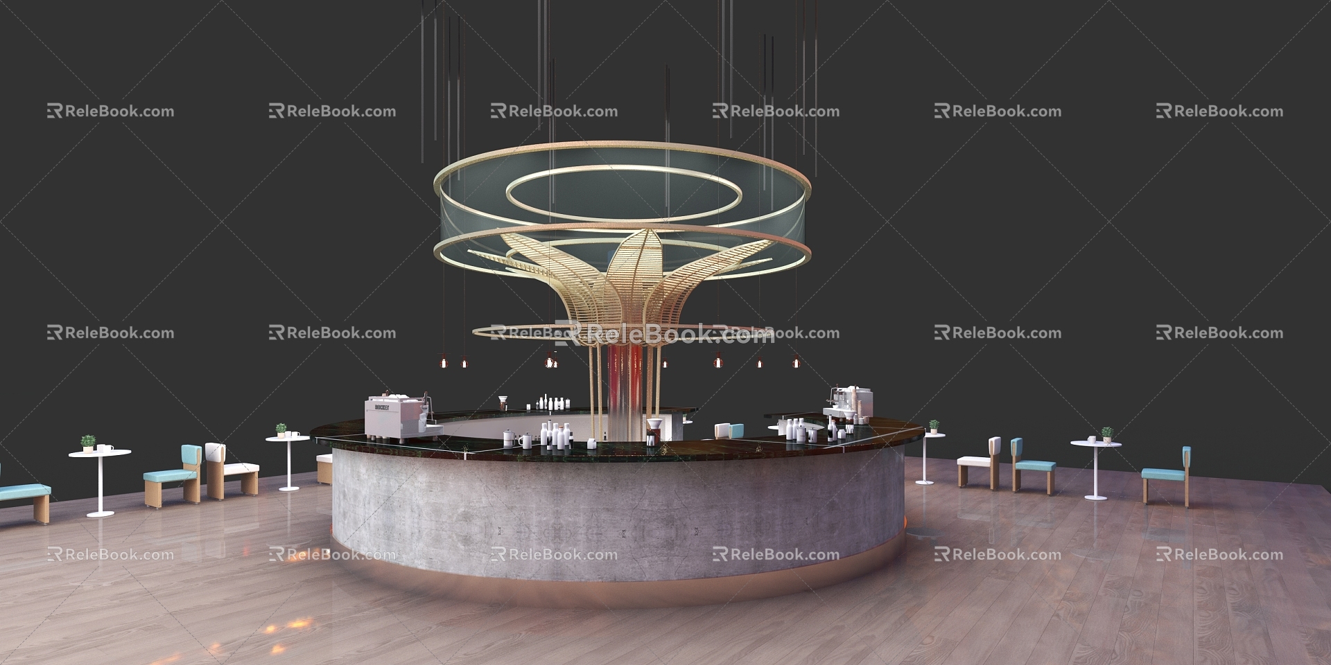 Modern Bar Coffee Bar 3d model