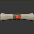 Chicken Feather Letter Scroll 3d model