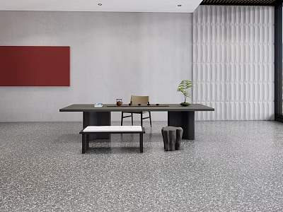 Tea table and chair combination 3d model