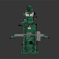 Green Vertical Milling Machine With Worktable Control Panel And Column For Industrial Processing