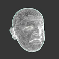 Elderly Man With Bald Head Facial Wrinkles And Age Spots Against Dark Background
