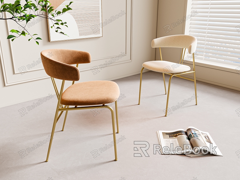 Modern single chair dining chair model