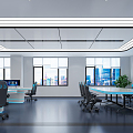 Modern Monitoring Room Science and Technology Sense Plus Monitoring Inspection Office 3d model