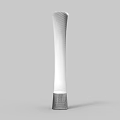 Modern White Column Featuring Spiral Texture And Smooth Top Base Design 3d model