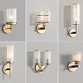 Modern Decorative Wall Lamps With Glass Shades And Sleek Metal Bases