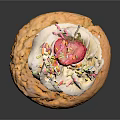 Delicious Cupcake With Swirled Frosting Fresh Strawberry And Colorful Sprinkles