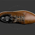 Brown High Top Leather Shoes With White Sole Brown Laces And Black Lining Details