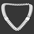 Stylish Silver Necklace with Polished Chain Link Design Fashionable Metal Jewelry Accessory