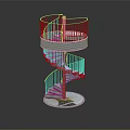 Elegant Modern Spiral Staircase Design With Metal Railings And Wooden Steps