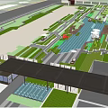 Innovative Garden Landscape Design With Green Areas Pathways And Water Features