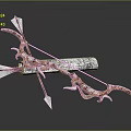 Decorative Bow And Arrow Design With Intricate Metallic Patterns Arrowhead And Fletching