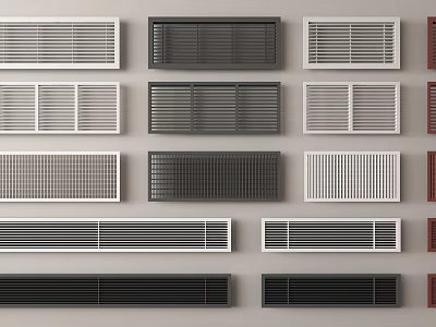 A Range Of Radiator Covers With Different Styles And Colors 3d model