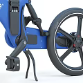 COOGHI Blue Folding Bicycle With Modern Design Lightweight Frame And Black Wheels