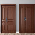 Modern child door smart lock security door 3d model