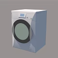 White Front Loading Washing Machine with Digital Display and Modern Design for Home Laundry