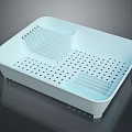 Light Blue Kitchen Sink With Drainage Holes And Divided Sections For Practical Use