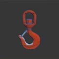 Industrial Red Lifting Hook Equipment With Heavy Duty Shackle Design