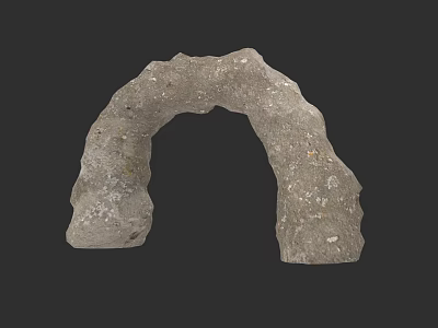 Wood Stone Arch Decorative Piece With Natural Texture For Home Decor 3d model