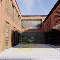 Modern School Neoclassical School Architecture 3d model