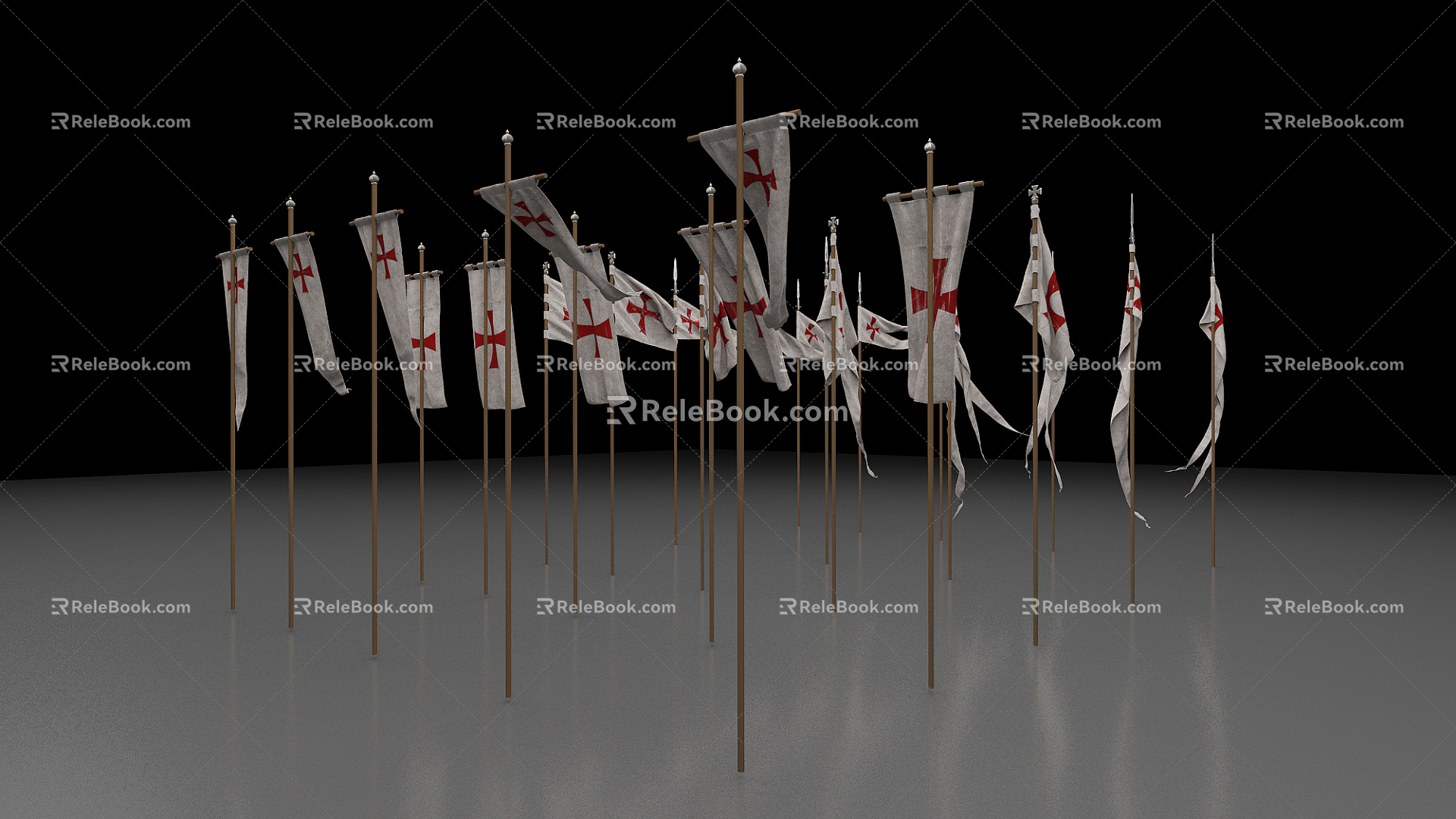 The Modern Flag 3d model