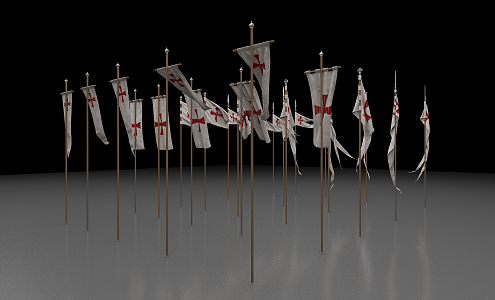 The Modern Flag 3d model