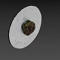 Game Movie Toad Character Sitting On White Circular Platform With Black Background