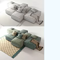 Combination sofa 3d model