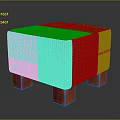 Woven Square Stool Furniture With Natural Woven Texture And Wooden Legs Design