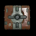 Industrial Vintage Metal Cargo Box With Sturdy Structure And Detailed Accents