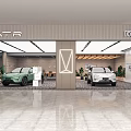 AVATR 4S Store Modern Showroom With Green And White Cars On