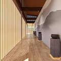 Traditional Teahouse Interior Design With Wooden Ceiling Screens Tatami Seating And Green Plants