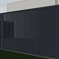 Modern Black Metal Fence Design for Outdoor Space with Green Grass and White Wall